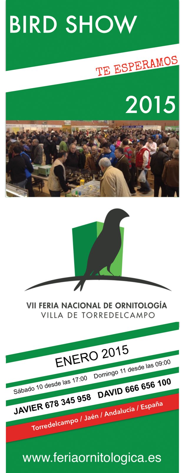 Cartel de la VII Feria Nacional de Ornitología Villa de Torredelcampo.