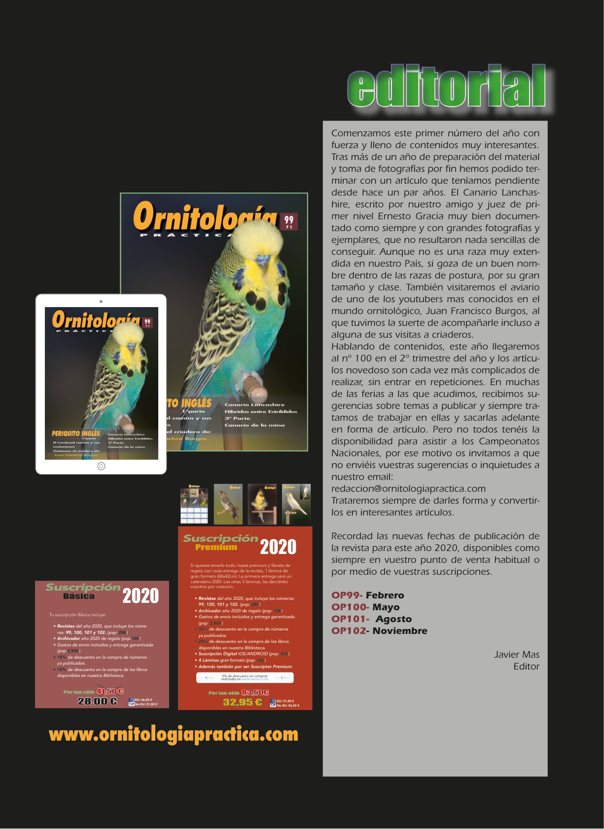 Editorial del número 99